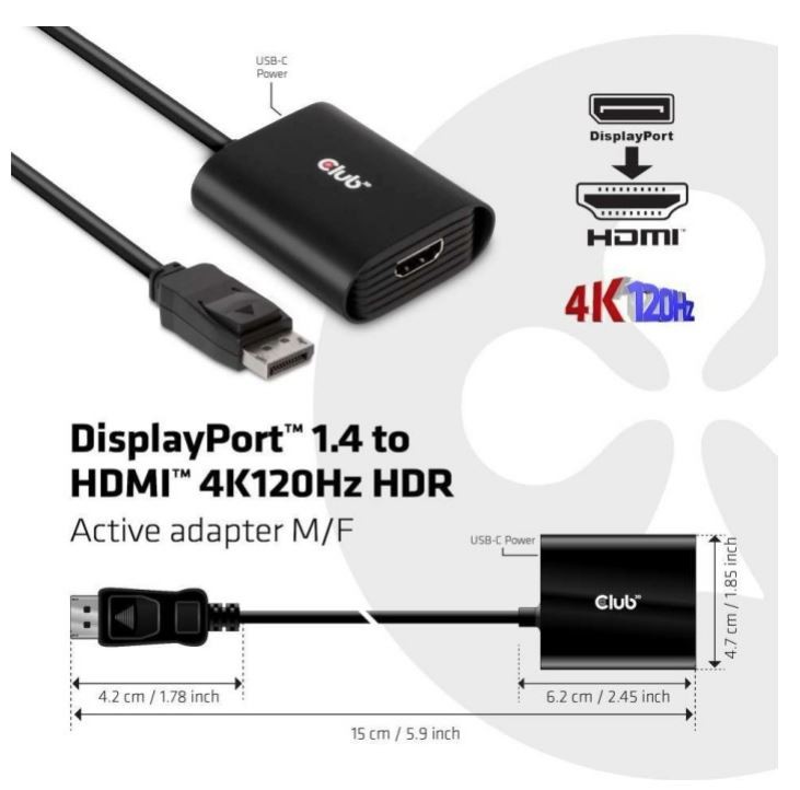 Preview: DisplayPort 1.4 to HDMI 2.1 (active)
